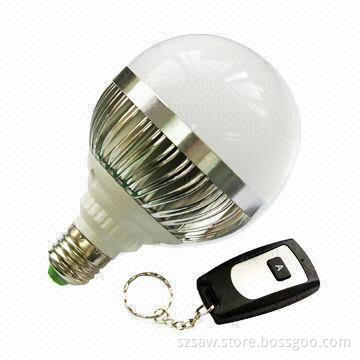 9W Remote Control LED Bulb with 85 to 265V AC Voltage and 50/60Hz Frequency